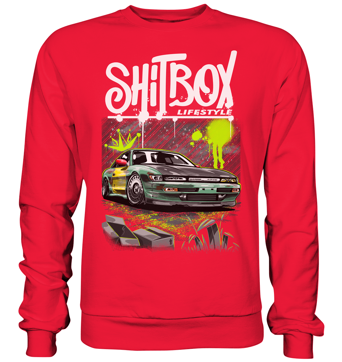 Shitbox Nissan Silvia PS13 - Premium Sweatshirt - MotoMerch.de