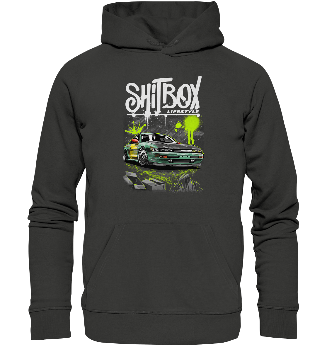 Shitbox Nissan Silvia PS13 - Premium Unisex Hoodie - MotoMerch.de