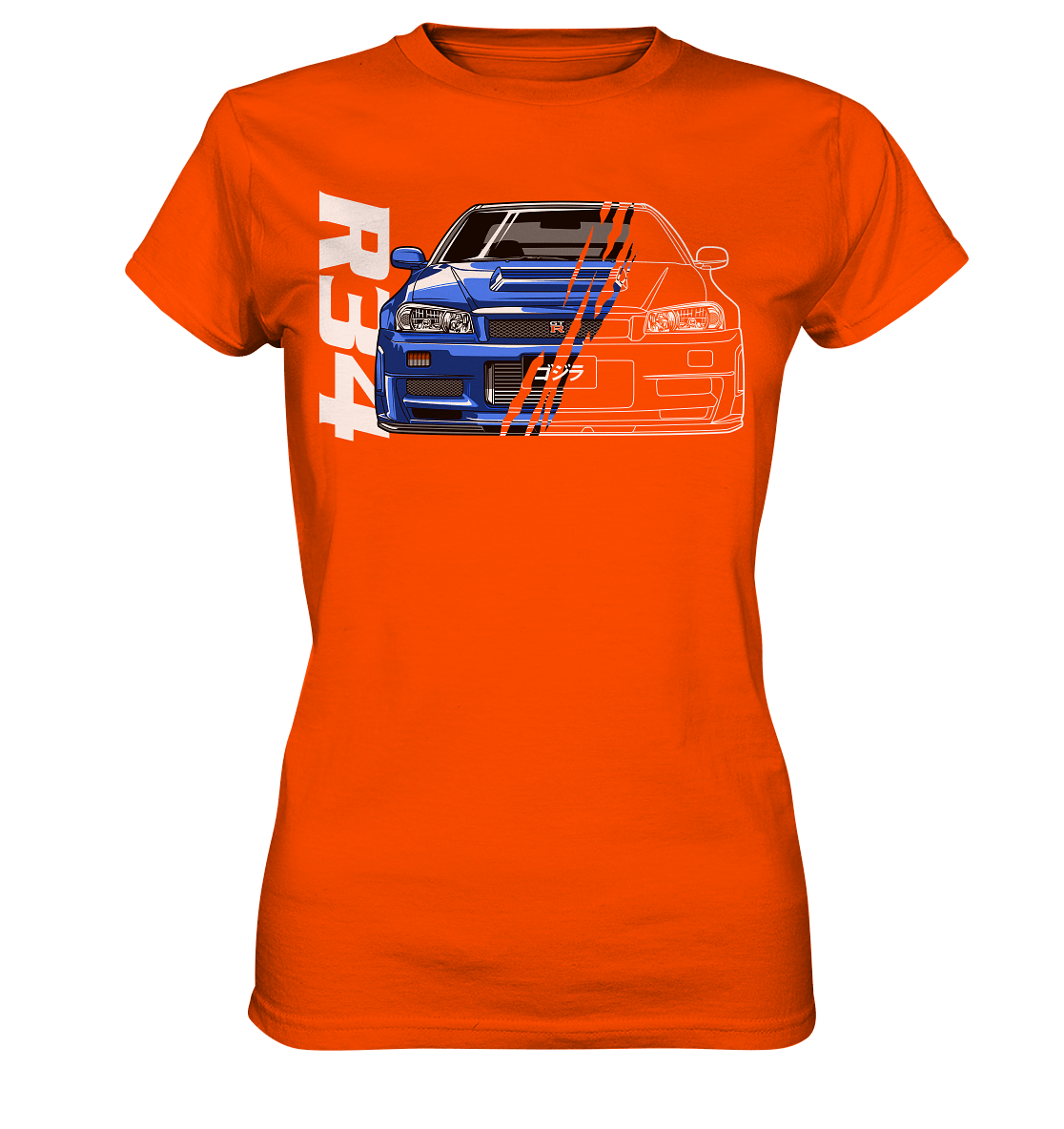 Skyline R34 GT-R Half-Cut - Ladies Premium Shirt - MotoMerch.de