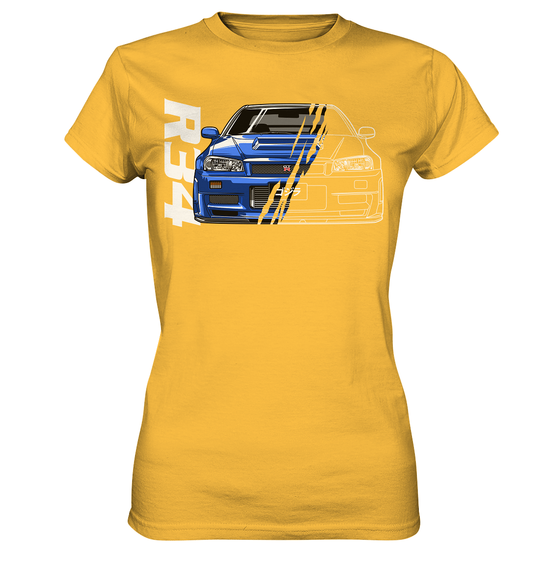 Skyline R34 GT-R Half-Cut - Ladies Premium Shirt - MotoMerch.de