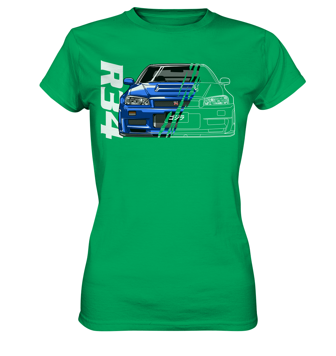 Skyline R34 GT-R Half-Cut - Ladies Premium Shirt - MotoMerch.de