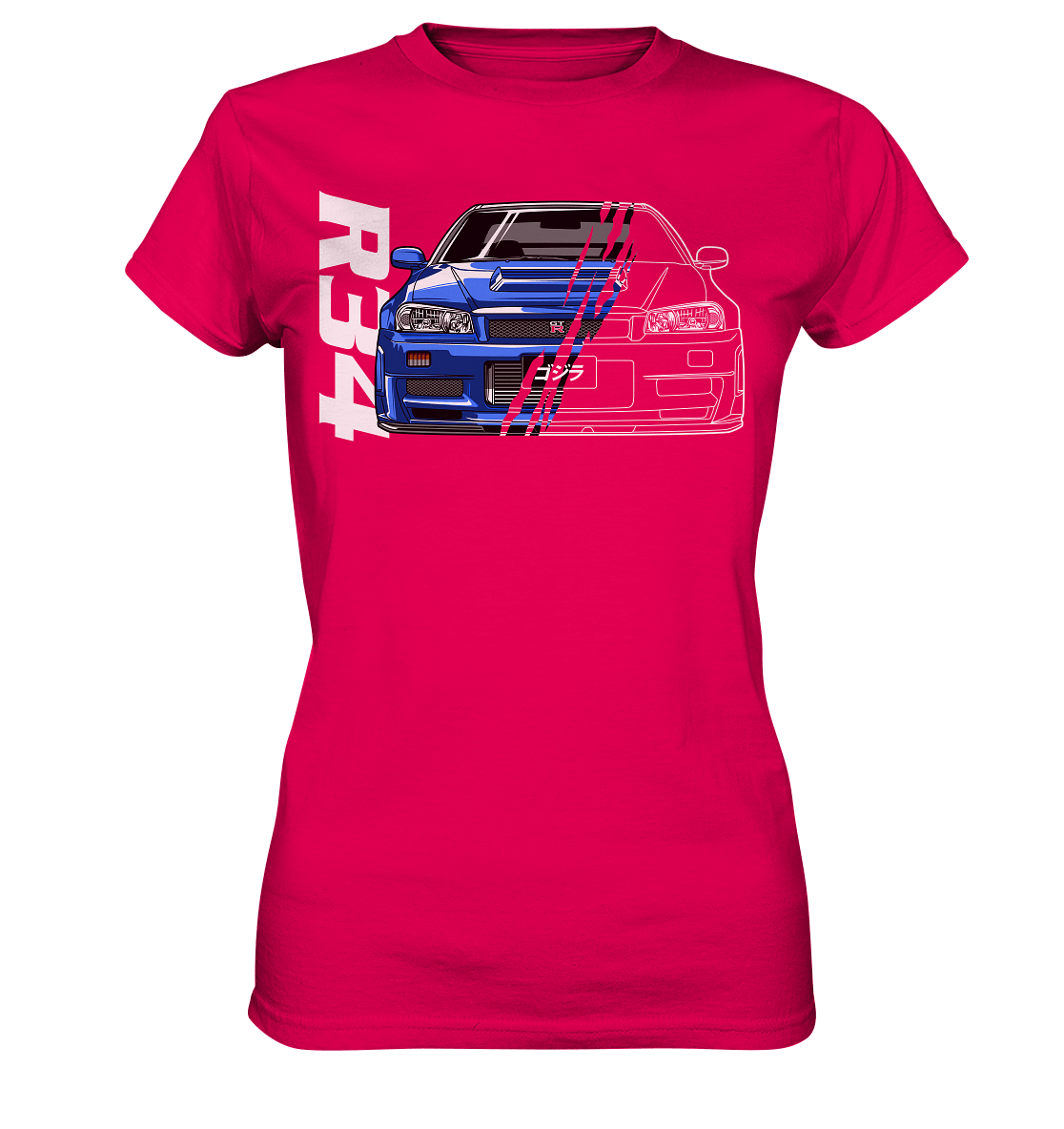 Skyline R34 GT-R Half-Cut - Ladies Premium Shirt - MotoMerch.de