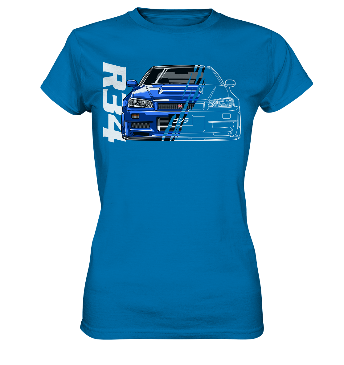 Skyline R34 GT-R Half-Cut - Ladies Premium Shirt - MotoMerch.de