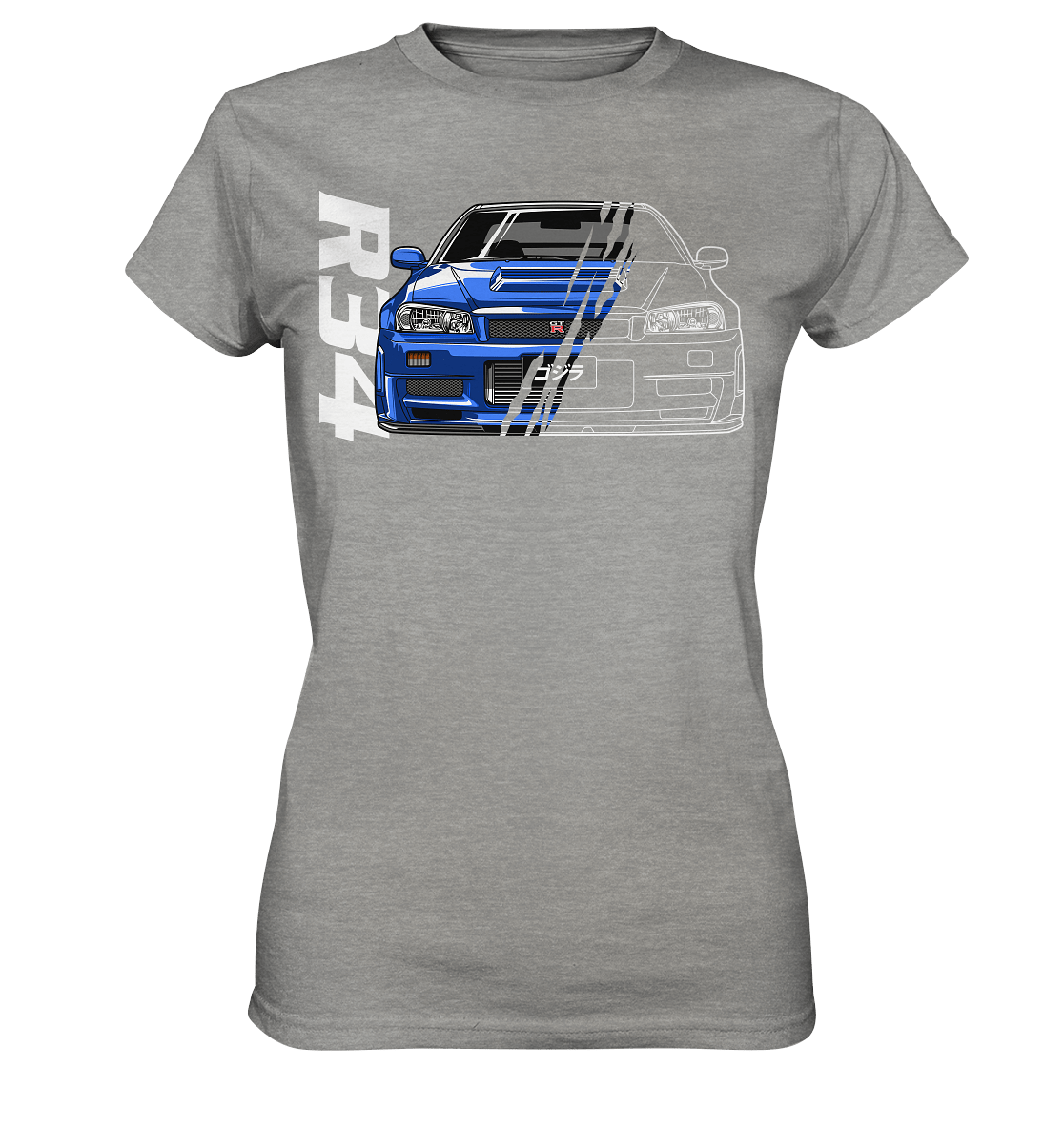 Skyline R34 GT-R Half-Cut - Ladies Premium Shirt - MotoMerch.de