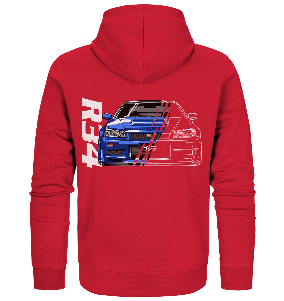 Skyline R34 GT-R Half-Cut - Organic Zipper - MotoMerch.de