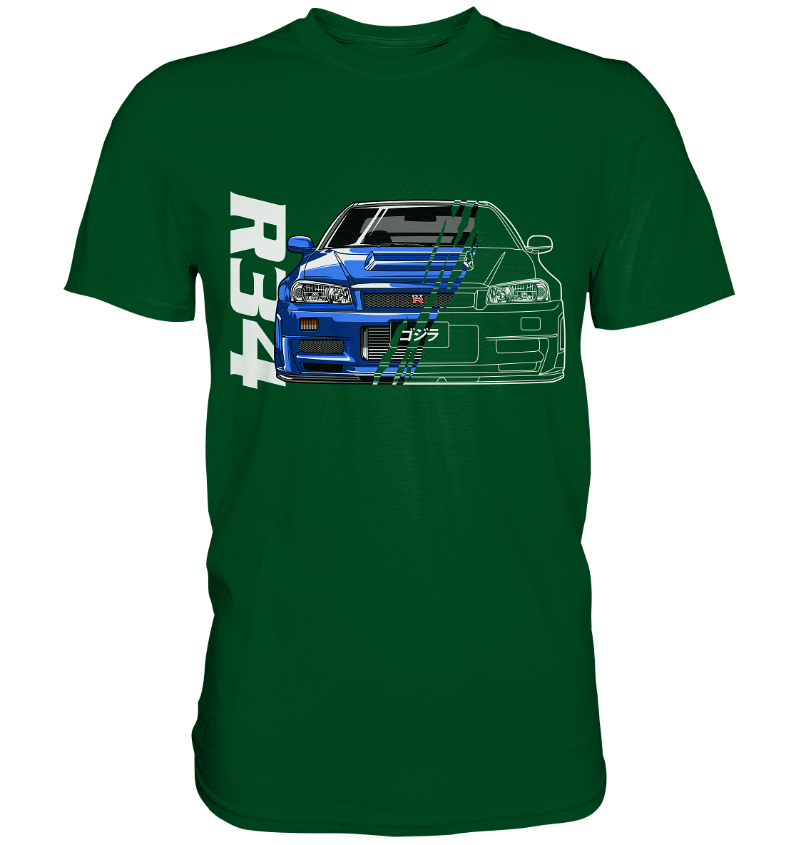 Skyline R34 GT-R Half-Cut - Premium Shirt - MotoMerch.de