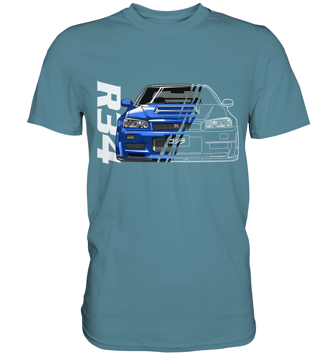 Skyline R34 GT-R Half-Cut - Premium Shirt - MotoMerch.de