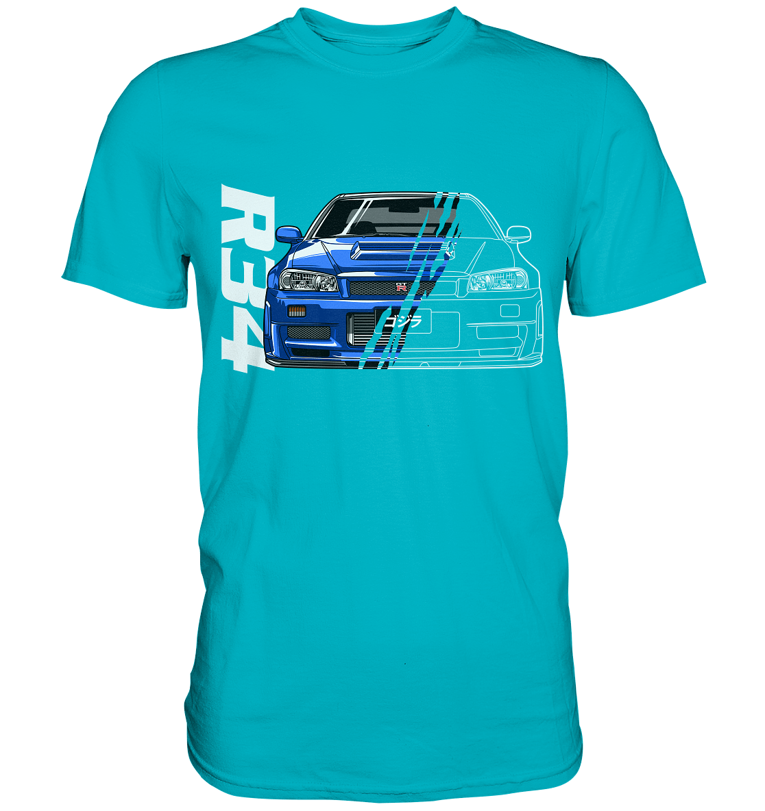 Skyline R34 GT-R Half-Cut - Premium Shirt - MotoMerch.de