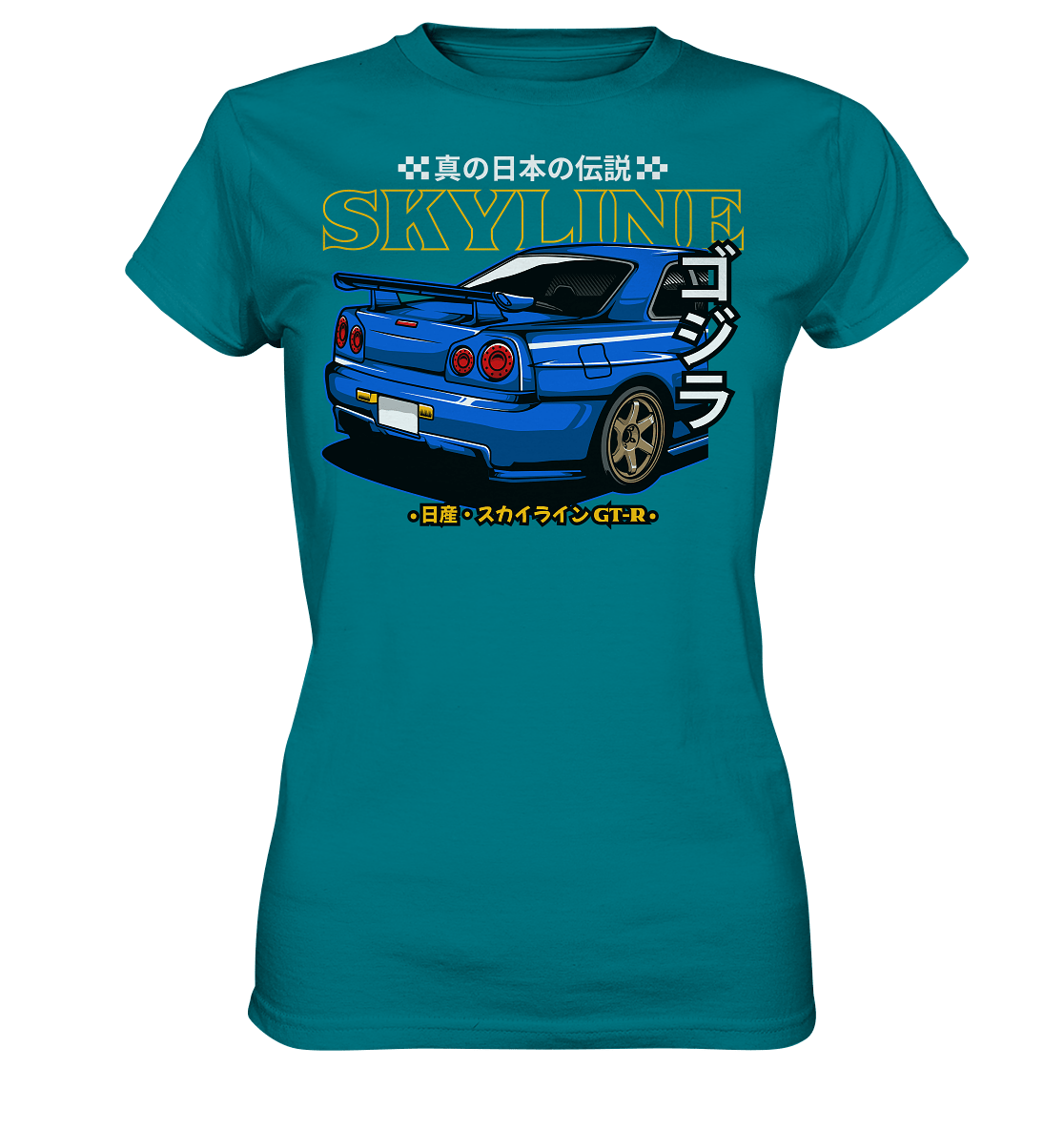 Skyline R34 Heck - Ladies Premium Shirt - MotoMerch.de