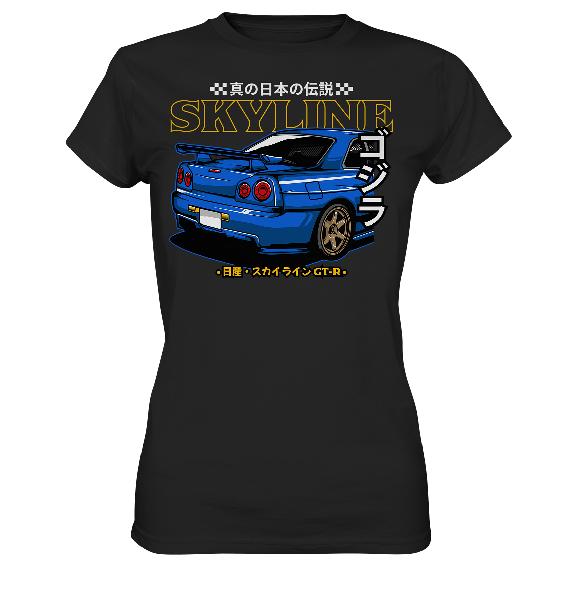 Skyline R34 Heck - Ladies Premium Shirt - MotoMerch.de