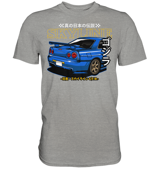 Skyline R34 Heck - Premium Shirt - MotoMerch.de