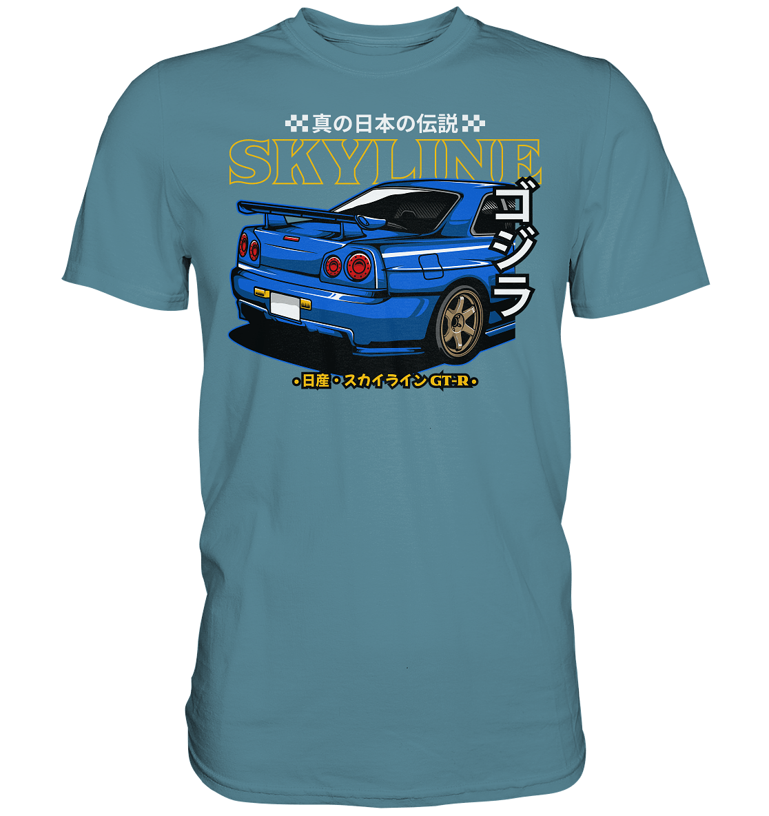 Skyline R34 Heck - Premium Shirt - MotoMerch.de