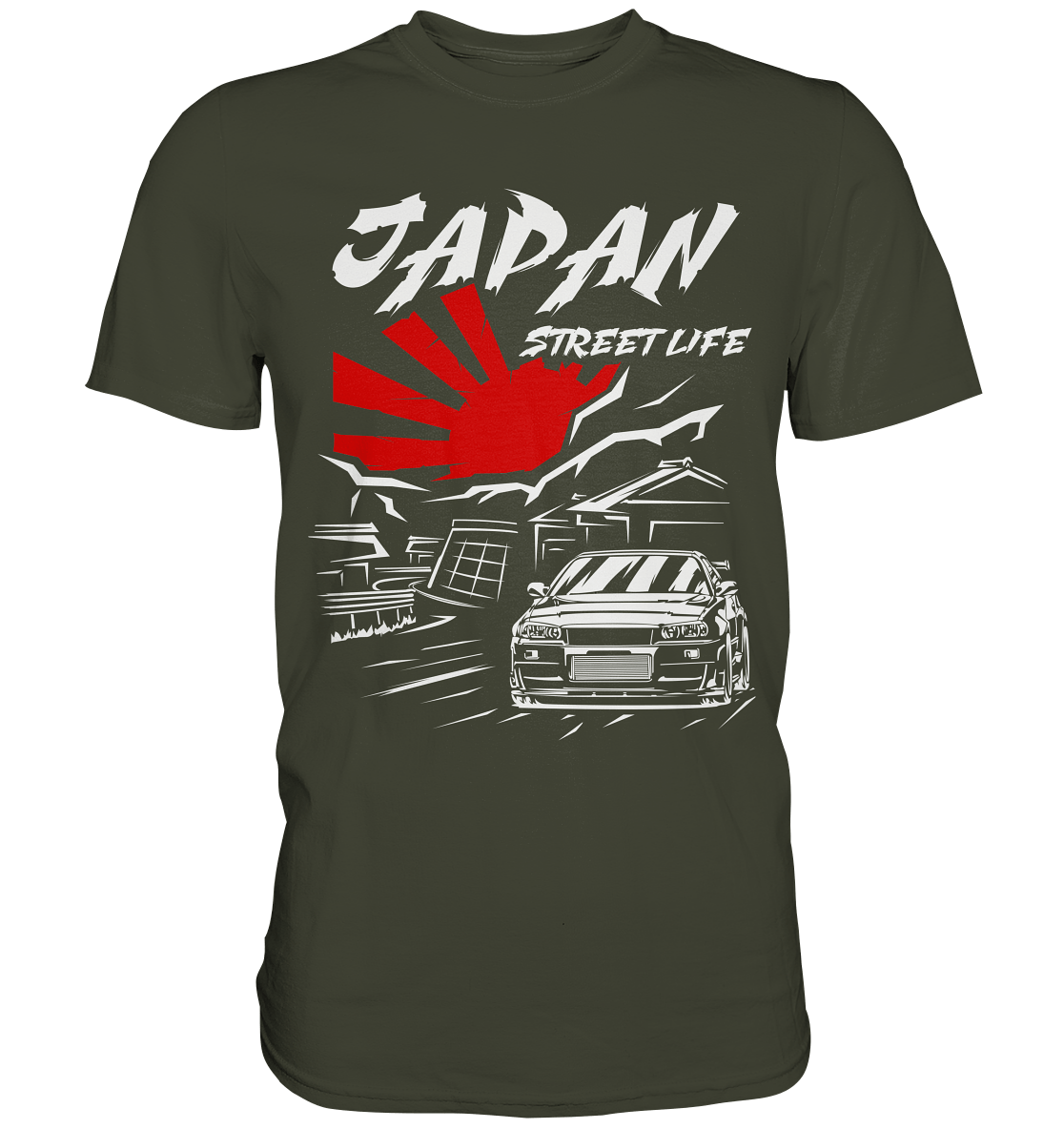 Skyline R34 - Japan Street Life - Premium Shirt - MotoMerch.de