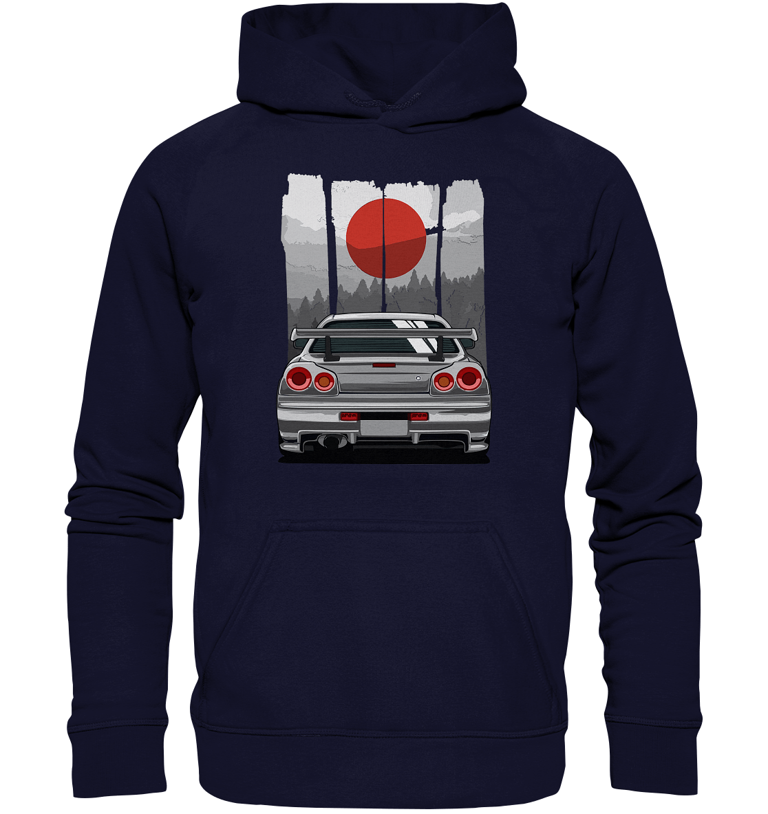 Skyline R34 JDM Sun - Basic Unisex Hoodie - MotoMerch.de