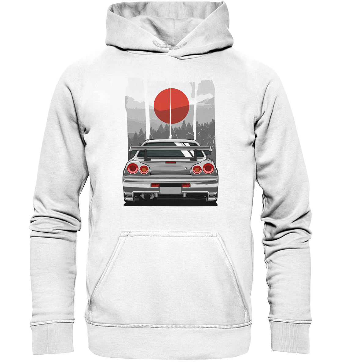 Skyline R34 JDM Sun - Basic Unisex Hoodie - MotoMerch.de