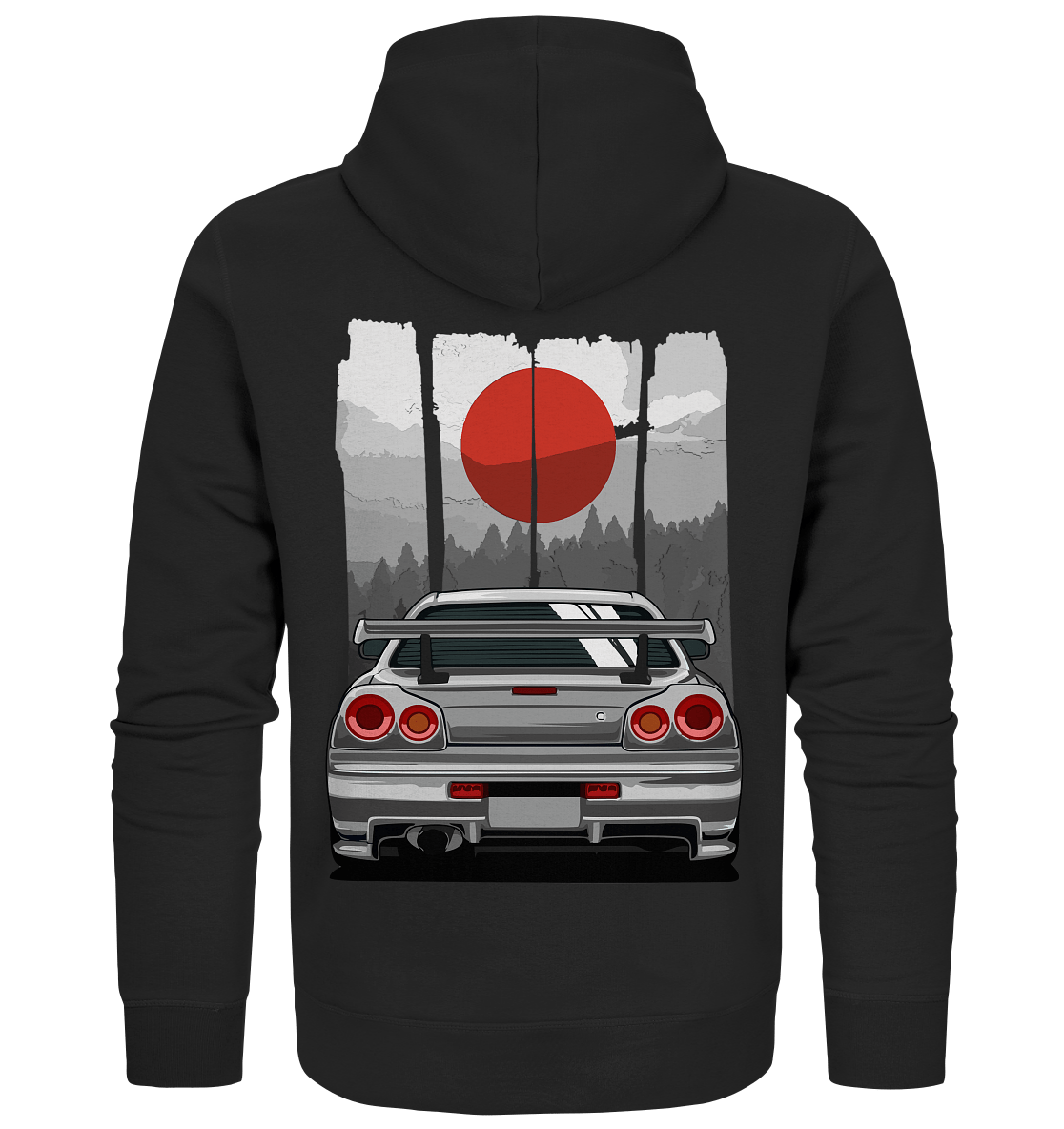 Skyline R34 JDM Sun - Organic Zipper - MotoMerch.de