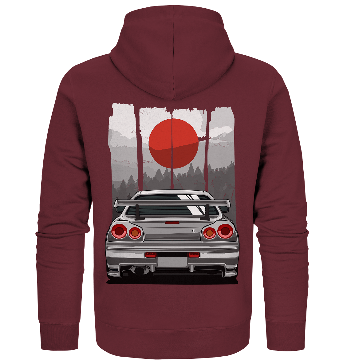 Skyline R34 JDM Sun - Organic Zipper - MotoMerch.de