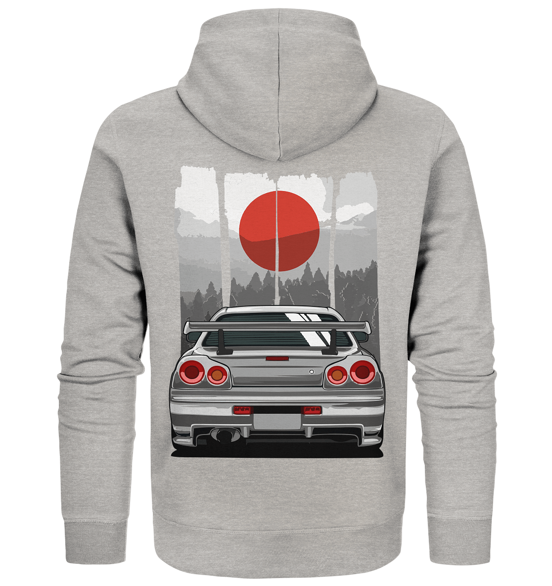 Skyline R34 JDM Sun - Organic Zipper - MotoMerch.de