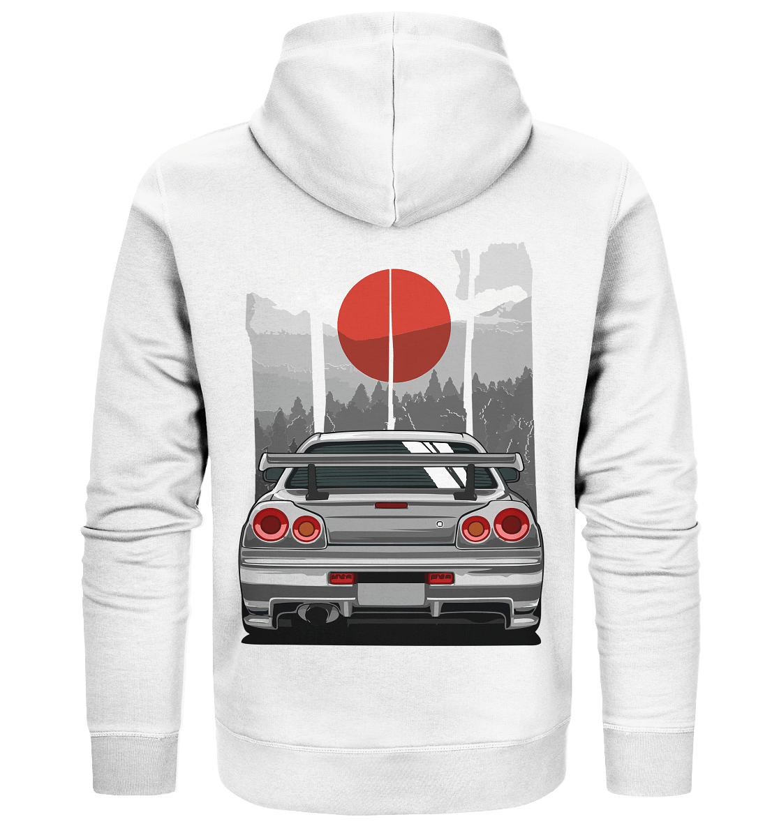 Skyline R34 JDM Sun - Organic Zipper - MotoMerch.de