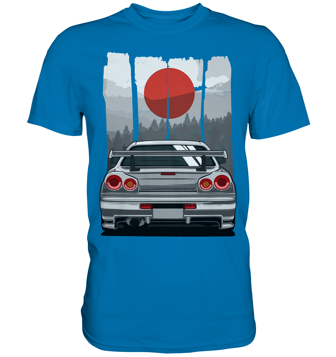 Skyline R34 JDM Sun - Premium Shirt - MotoMerch.de