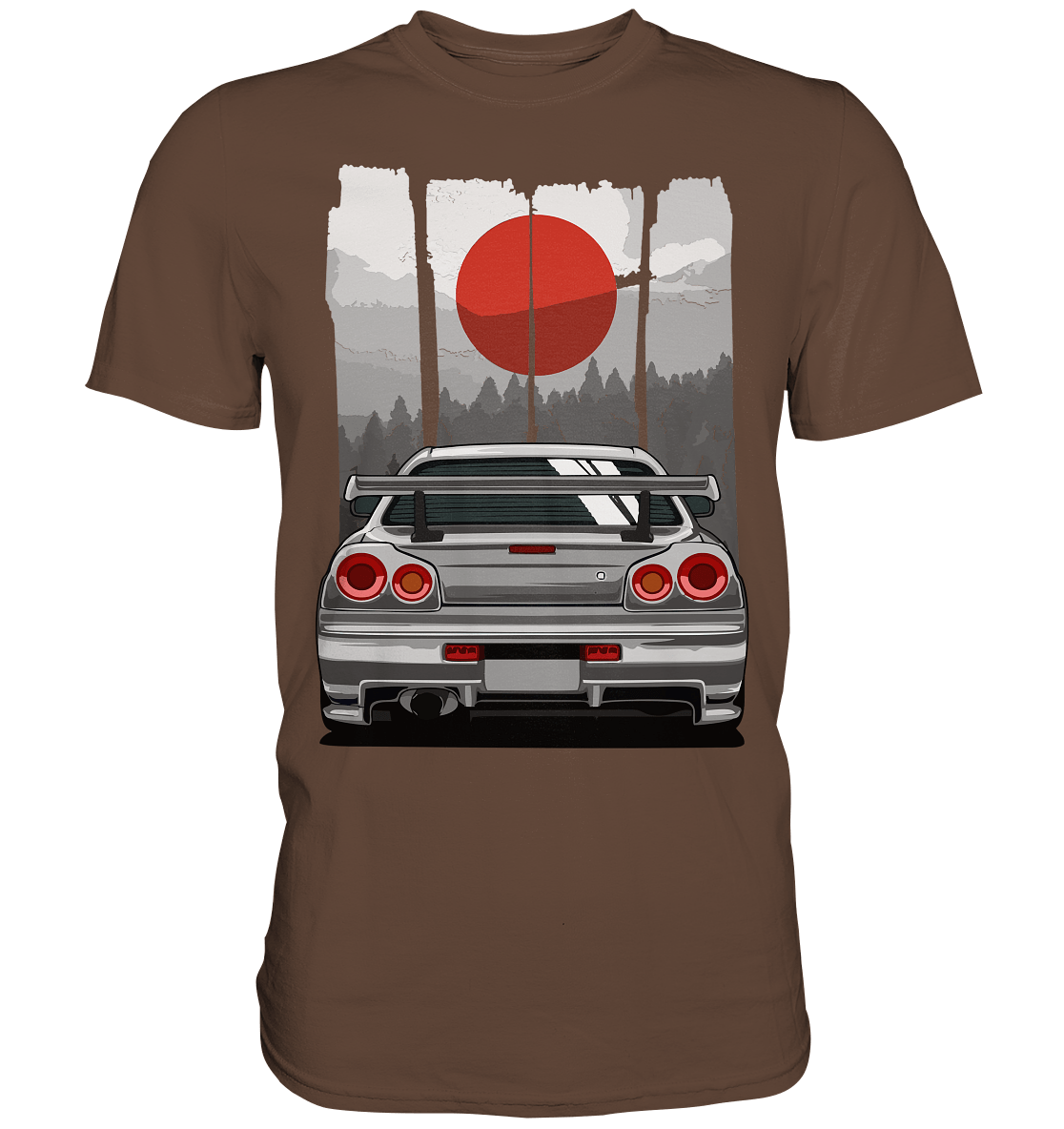 Skyline R34 JDM Sun - Premium Shirt - MotoMerch.de