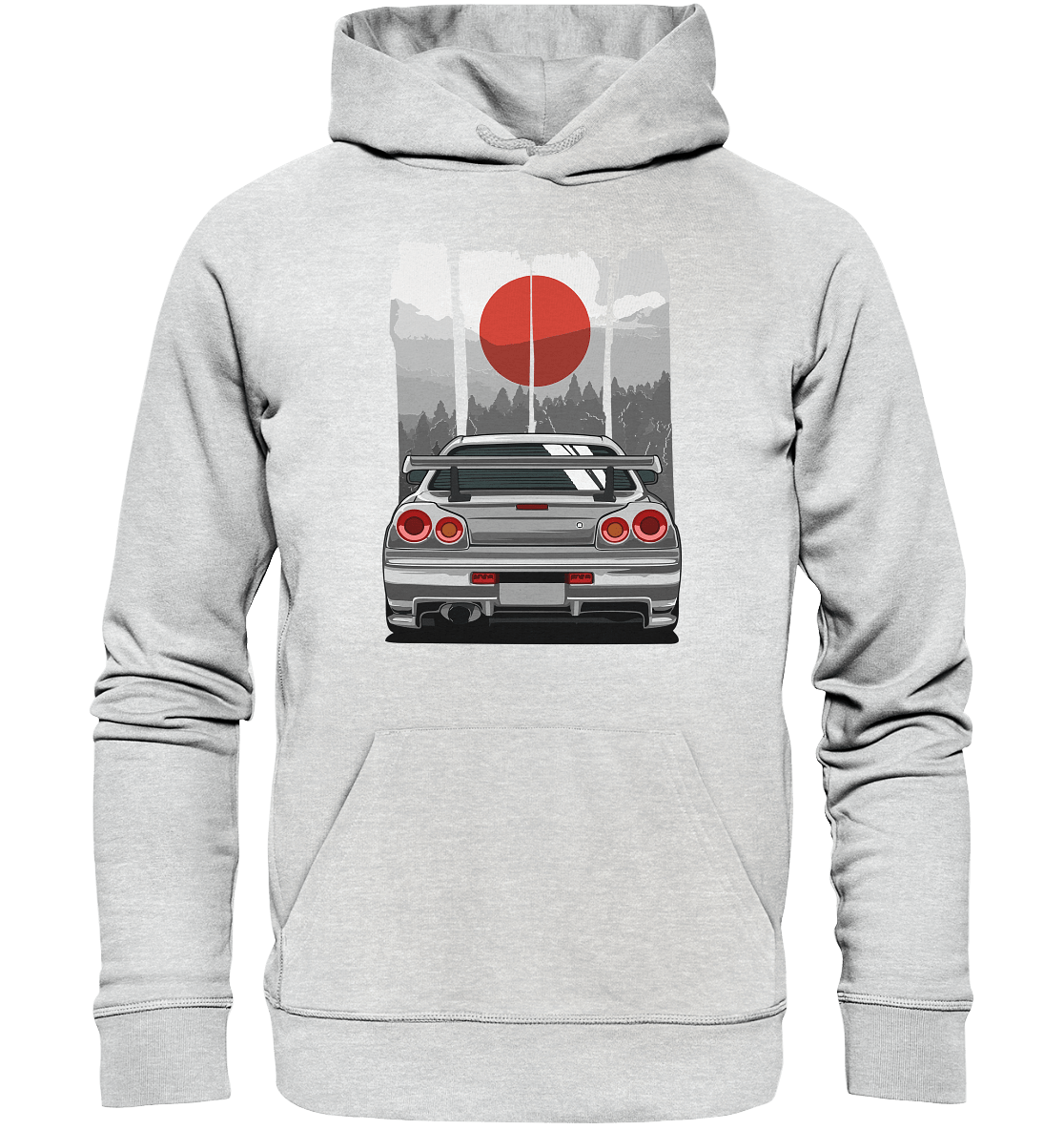 Skyline R34 JDM Sun - Premium Unisex Hoodie - MotoMerch.de