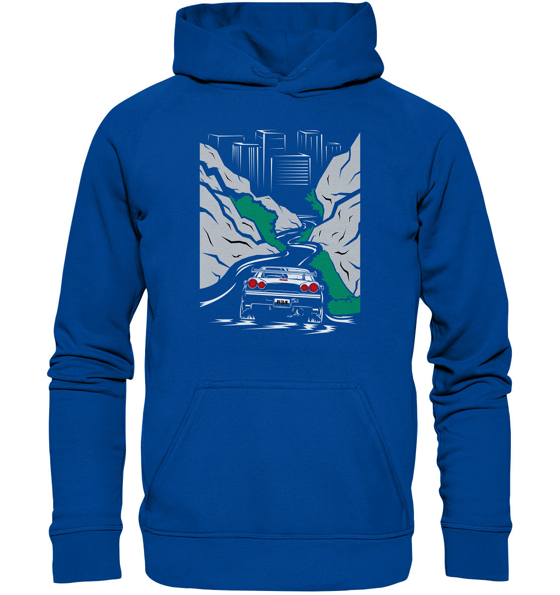 Skyline R34 Mountain Run - Basic Unisex Hoodie - MotoMerch.de