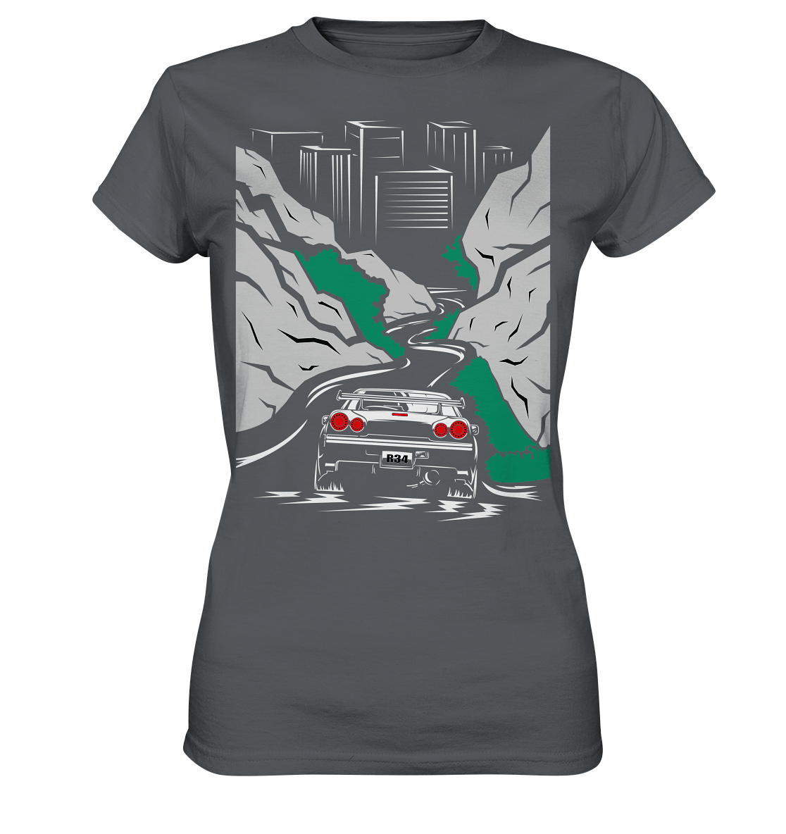 Skyline R34 Mountain Run - Ladies Premium Shirt - MotoMerch.de