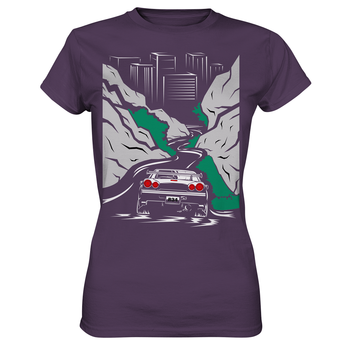 Skyline R34 Mountain Run - Ladies Premium Shirt - MotoMerch.de