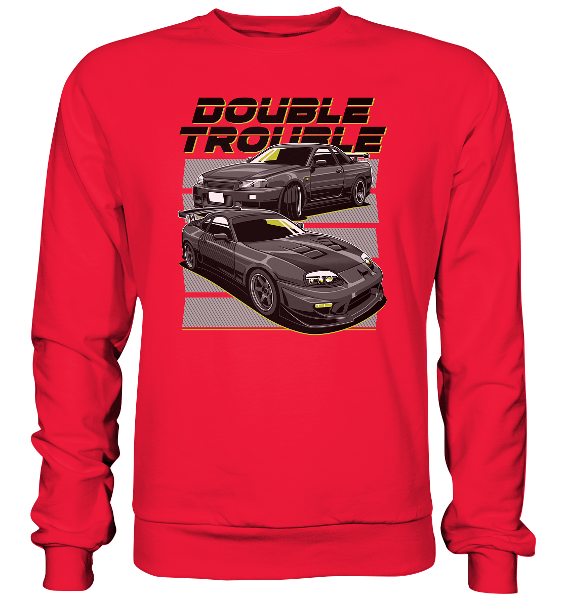 Skyline R34 vs. Supra MK4 - Premium Sweatshirt - MotoMerch.de