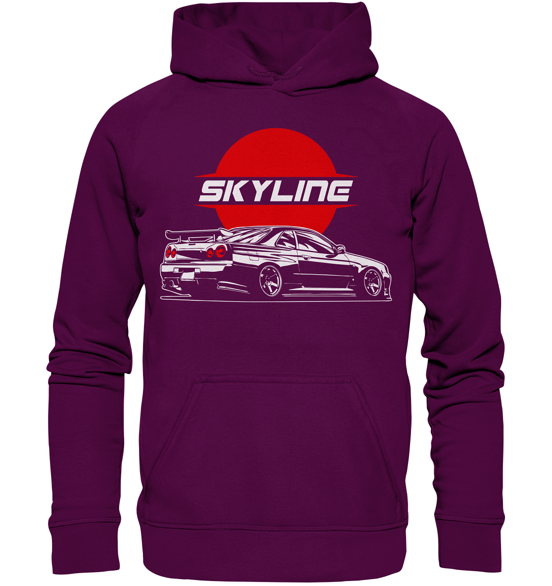 Slammed Skyline R34 GT-R - Basic Unisex Hoodie - MotoMerch.de