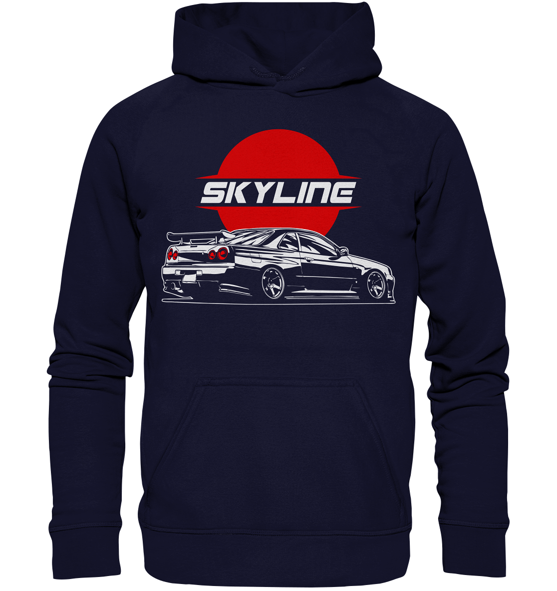Slammed Skyline R34 GT-R - Basic Unisex Hoodie XL - MotoMerch.de