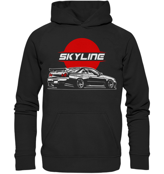 Slammed Skyline R34 GT-R - Basic Unisex Hoodie XL - MotoMerch.de