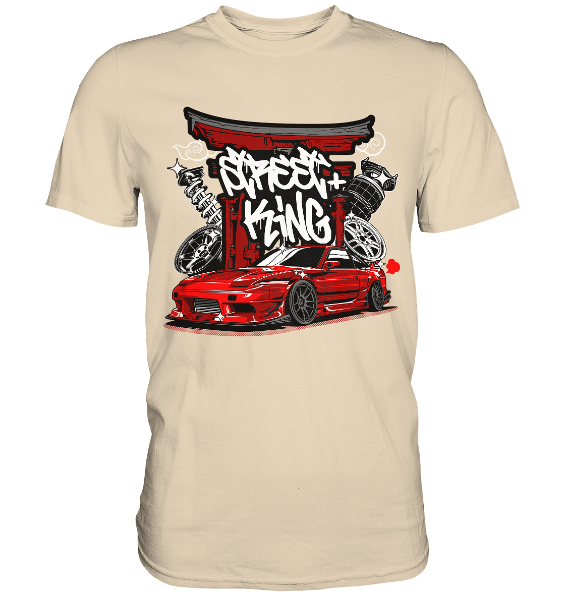 Street King Nissan Silvia S13 - Premium Shirt - MotoMerch.de