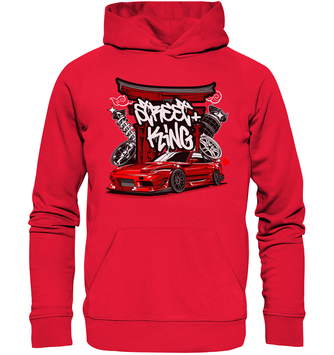 Street King Nissan Silvia S13 - Premium Unisex Hoodie - MotoMerch.de