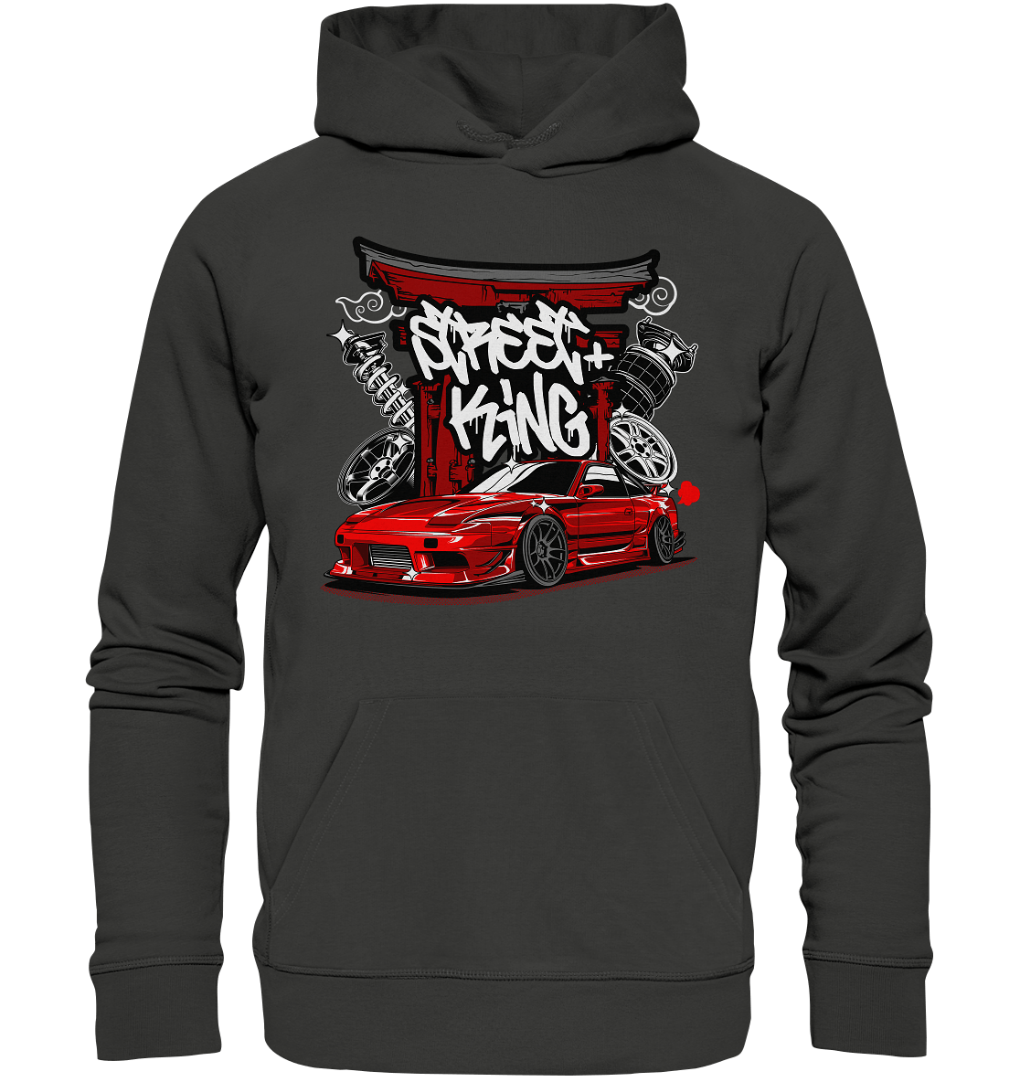 Street King Nissan Silvia S13 - Premium Unisex Hoodie - MotoMerch.de