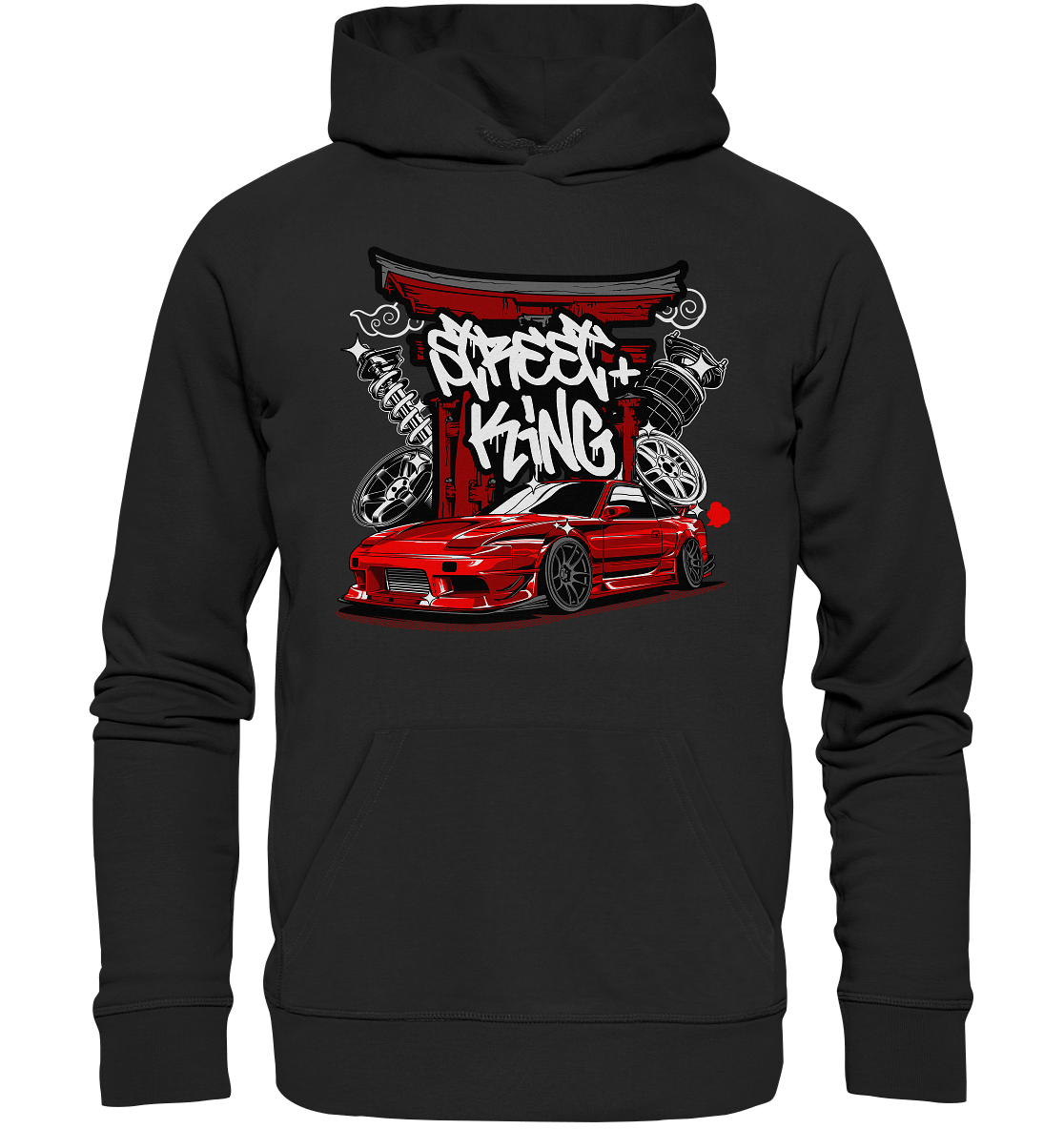 Street King Nissan Silvia S13 - Premium Unisex Hoodie - MotoMerch.de