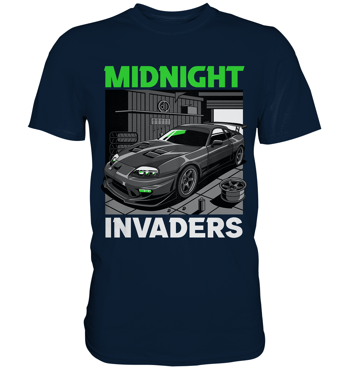 Supra MK4 - Midnight Invaders - Premium Shirt - MotoMerch.de