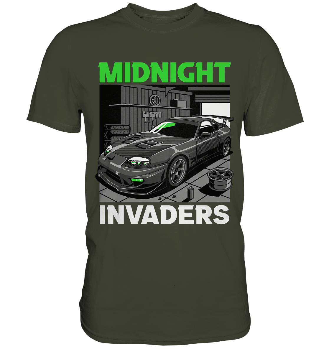 Supra MK4 - Midnight Invaders - Premium Shirt - MotoMerch.de