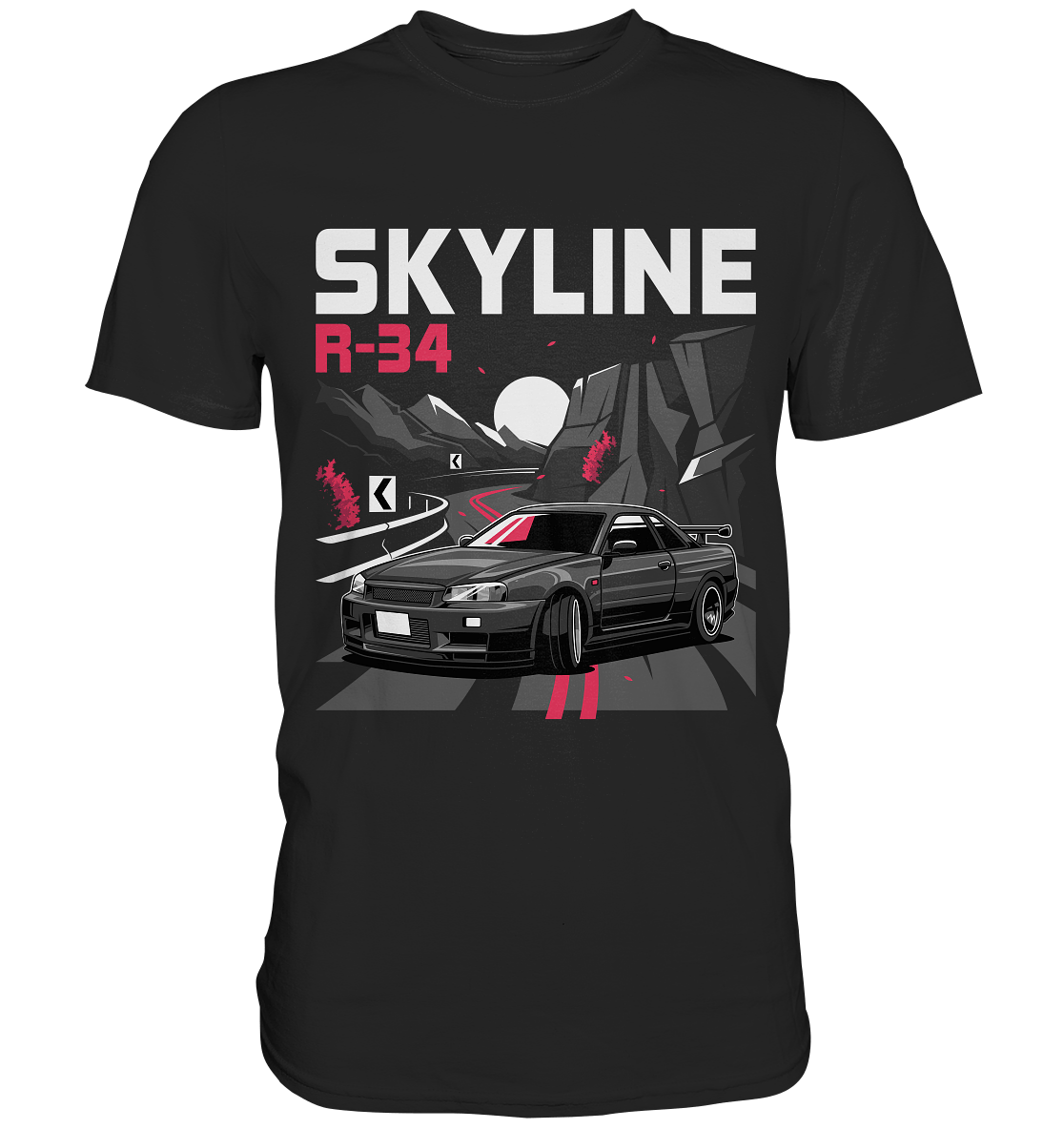 Touge R34 - Premium Shirt - MotoMerch.de