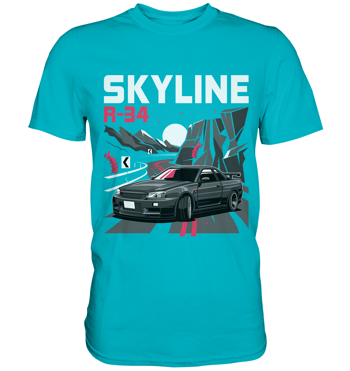 Touge R34 - Premium Shirt - MotoMerch.de