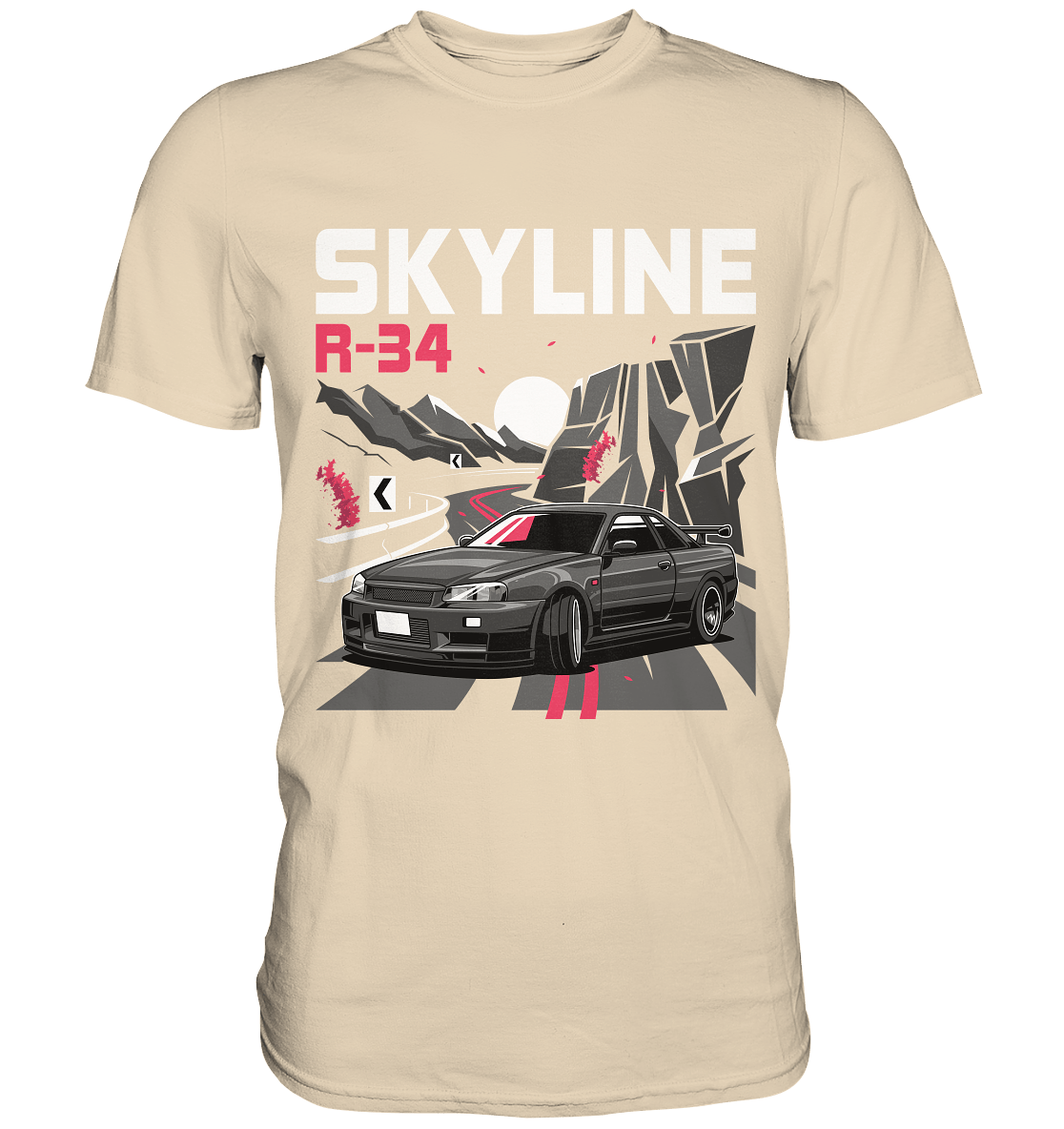 Touge R34 - Premium Shirt - MotoMerch.de