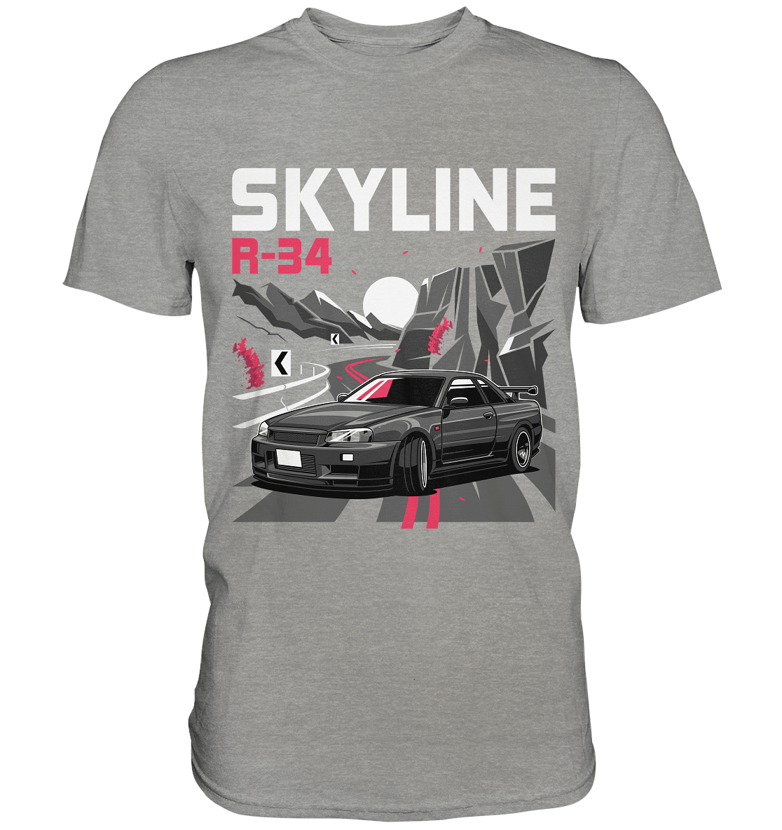 Touge R34 - Premium Shirt - MotoMerch.de