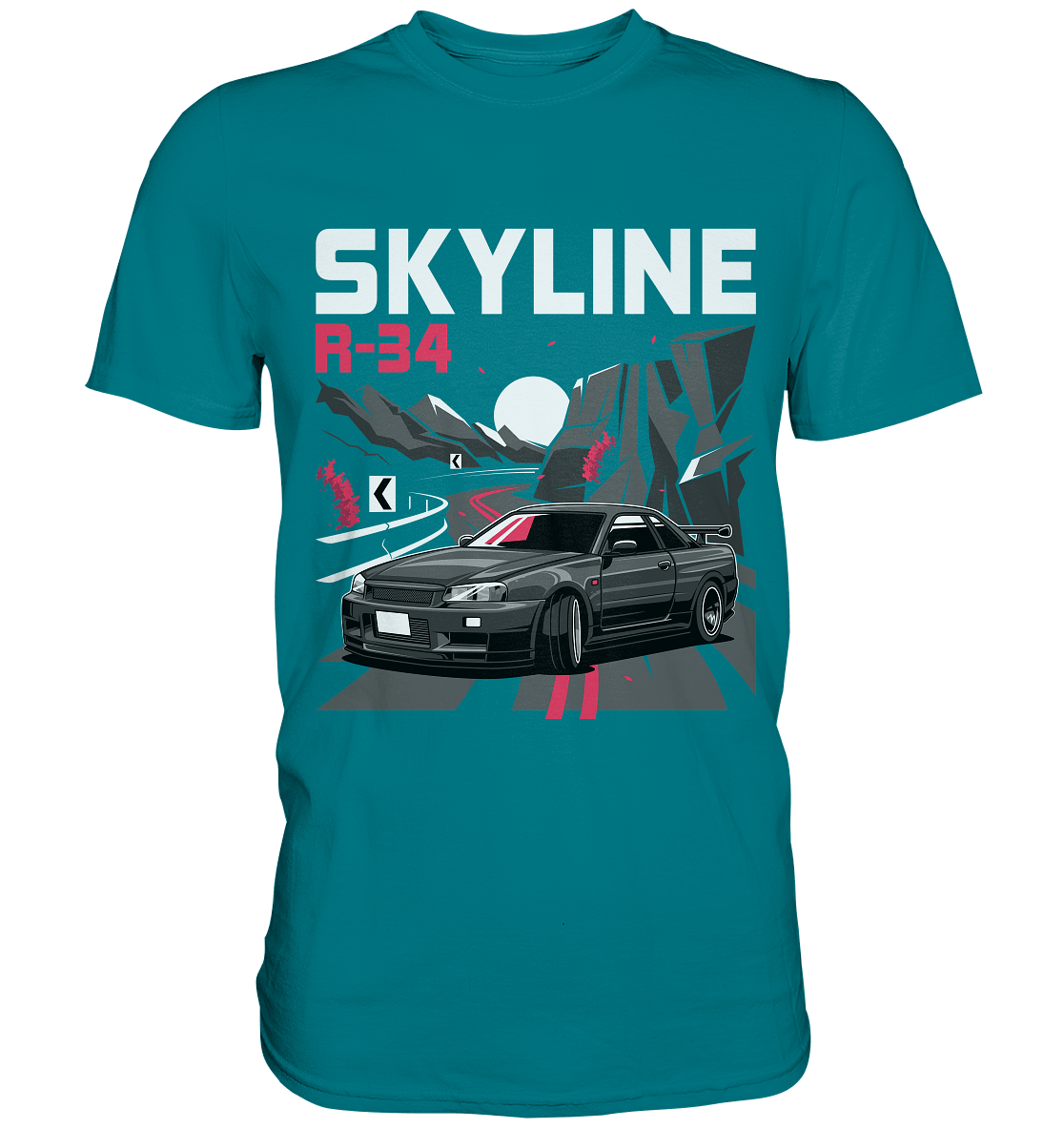 Touge R34 - Premium Shirt - MotoMerch.de