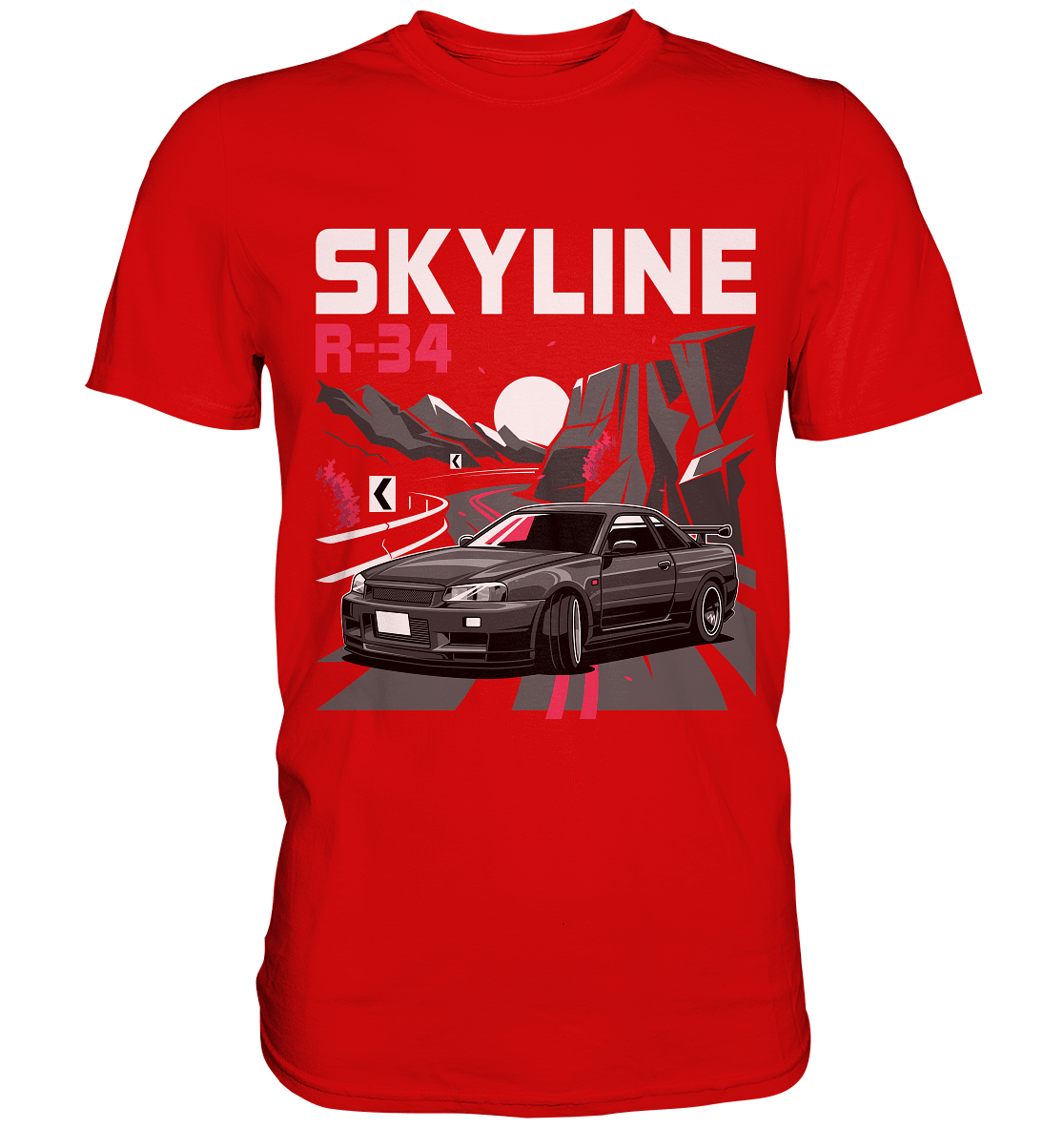 Touge R34 - Premium Shirt - MotoMerch.de