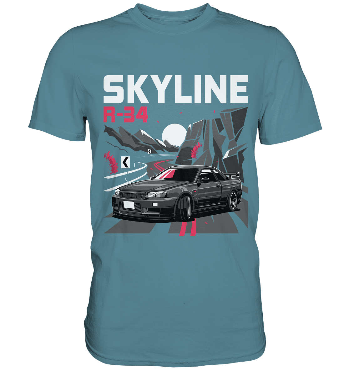 Touge R34 - Premium Shirt - MotoMerch.de