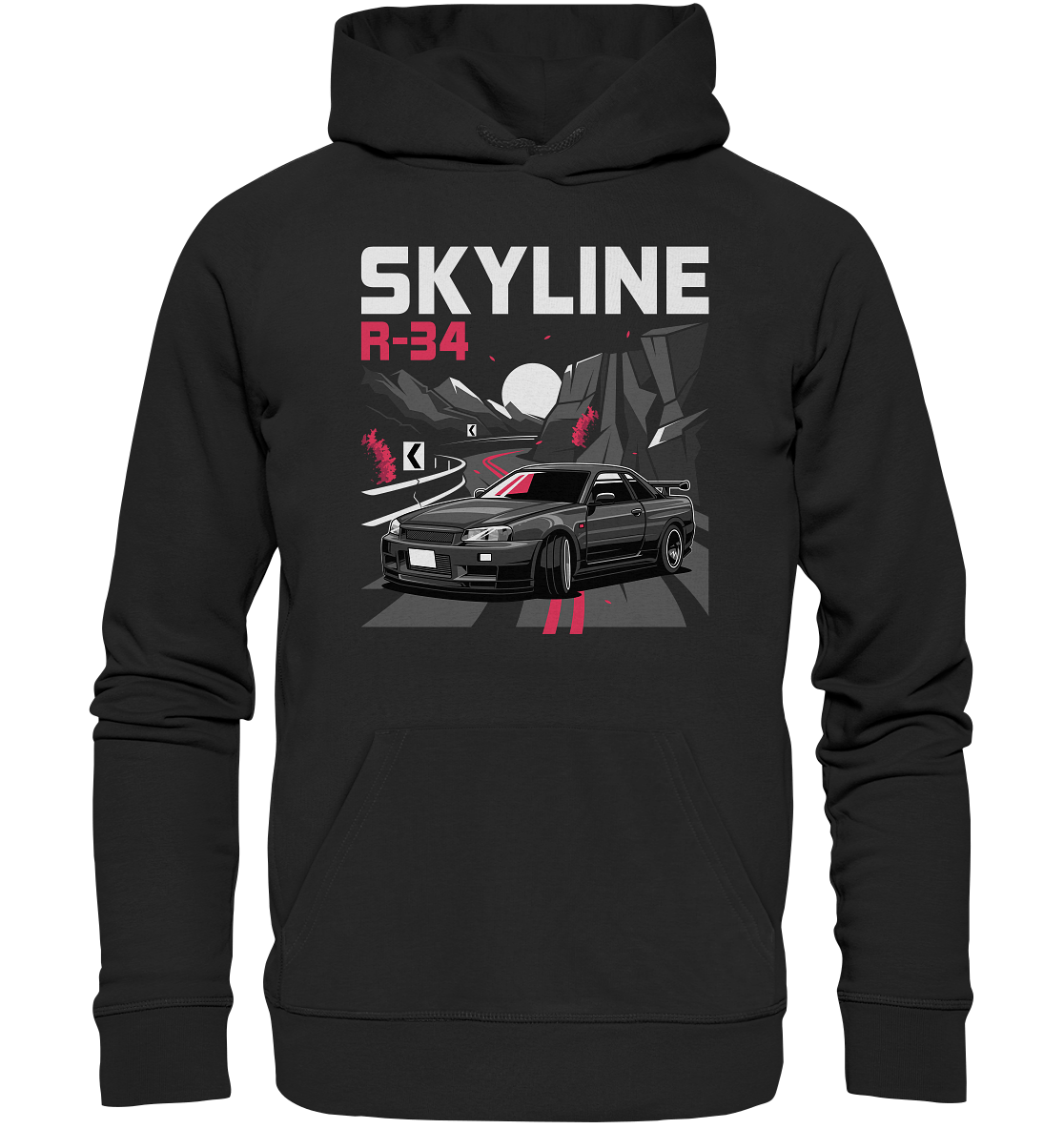 Touge R34 - Premium Unisex Hoodie - MotoMerch.de