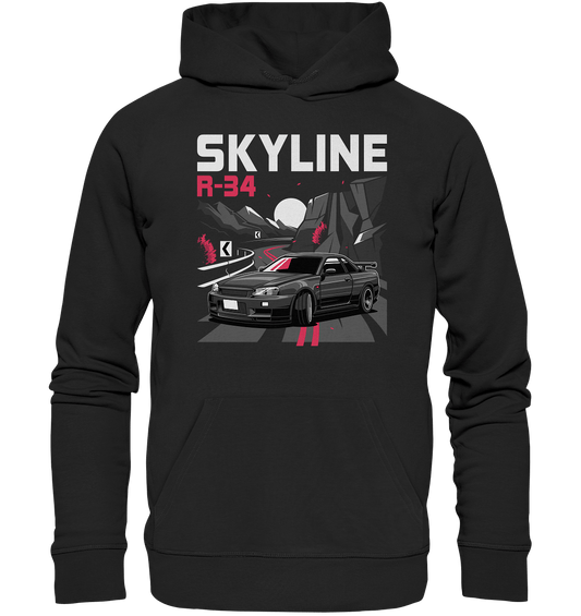 Touge R34 - Premium Unisex Hoodie - MotoMerch.de