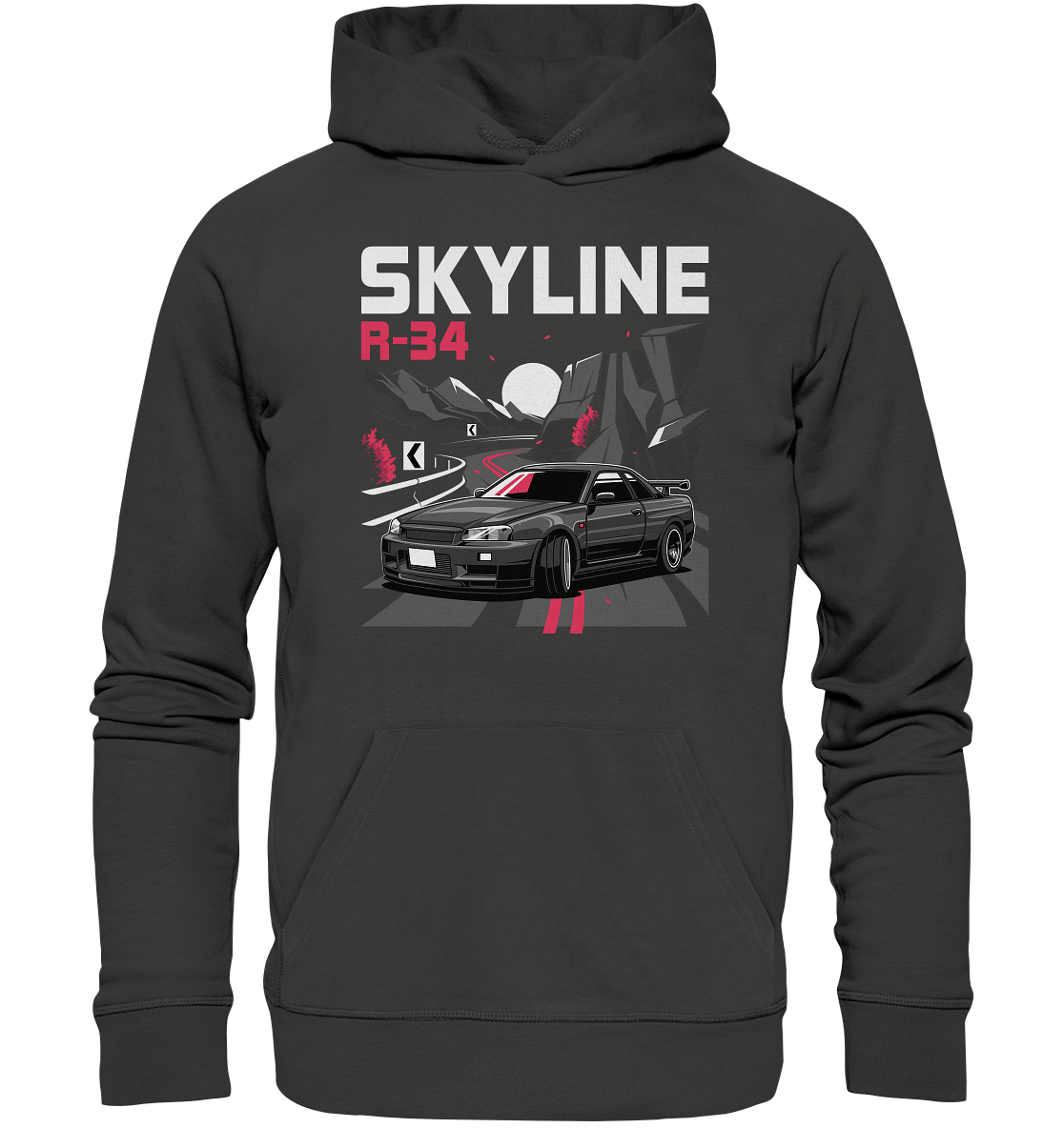 Touge R34 - Premium Unisex Hoodie - MotoMerch.de