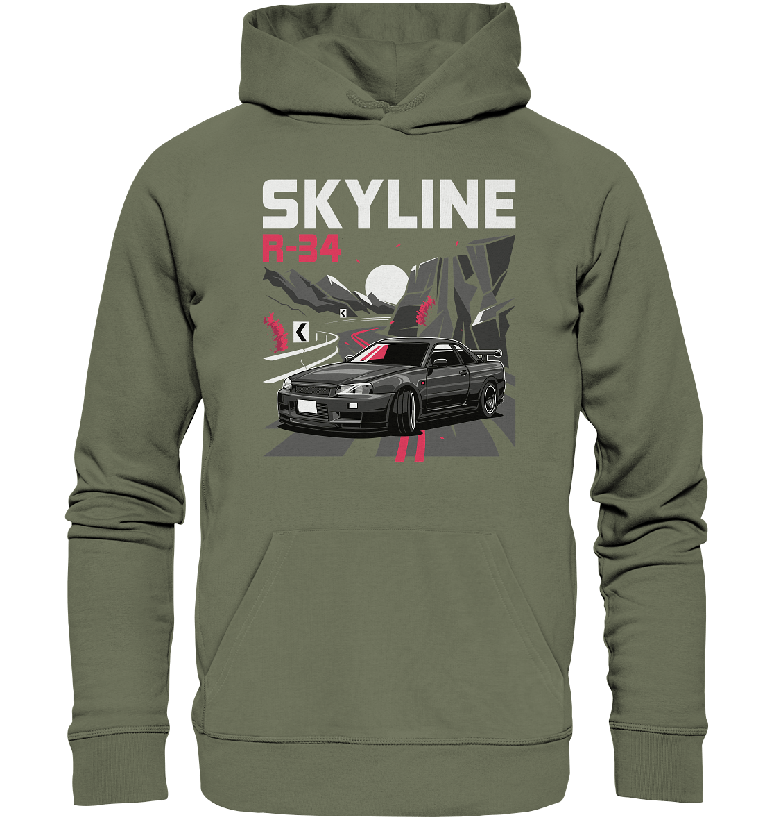 Touge R34 - Premium Unisex Hoodie - MotoMerch.de